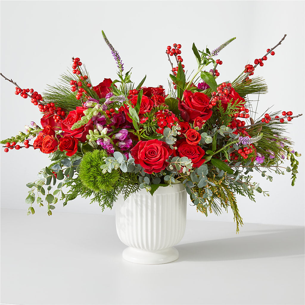 Big Red Bow Bouquet – Blooms By The Lake, Lake Arthur LA