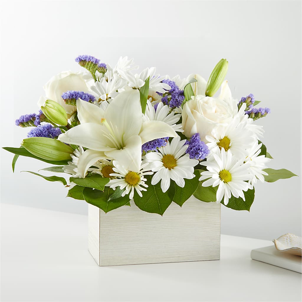 Beyond Blue Box Bouquet – Blooms By The Lake, Lake Arthur LA