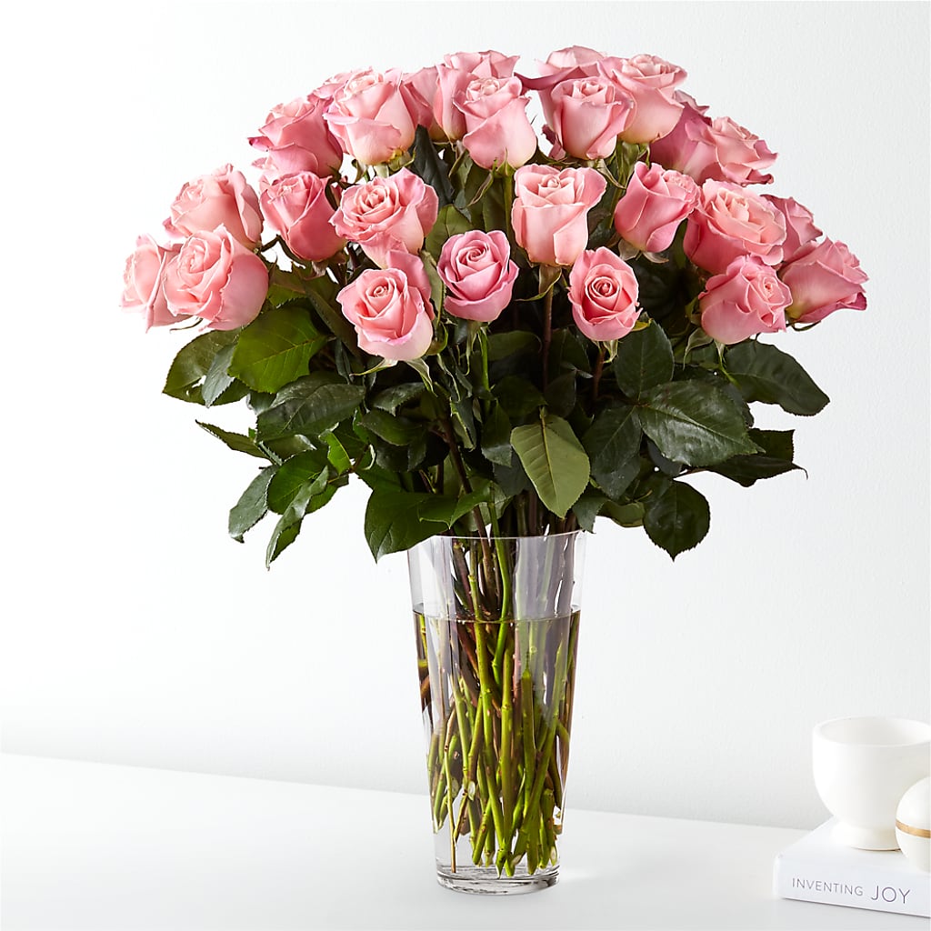 Long Stem Pink Rose Bouquet – Blooms By The Lake, Lake Arthur LA