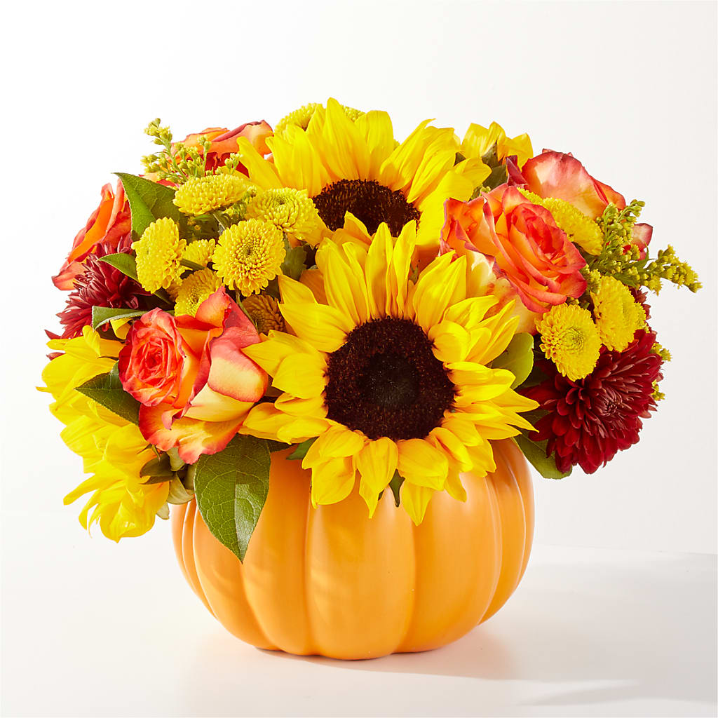 Golden Gourd Pumpkin Bouquet – Blooms By The Lake, Lake Arthur LA