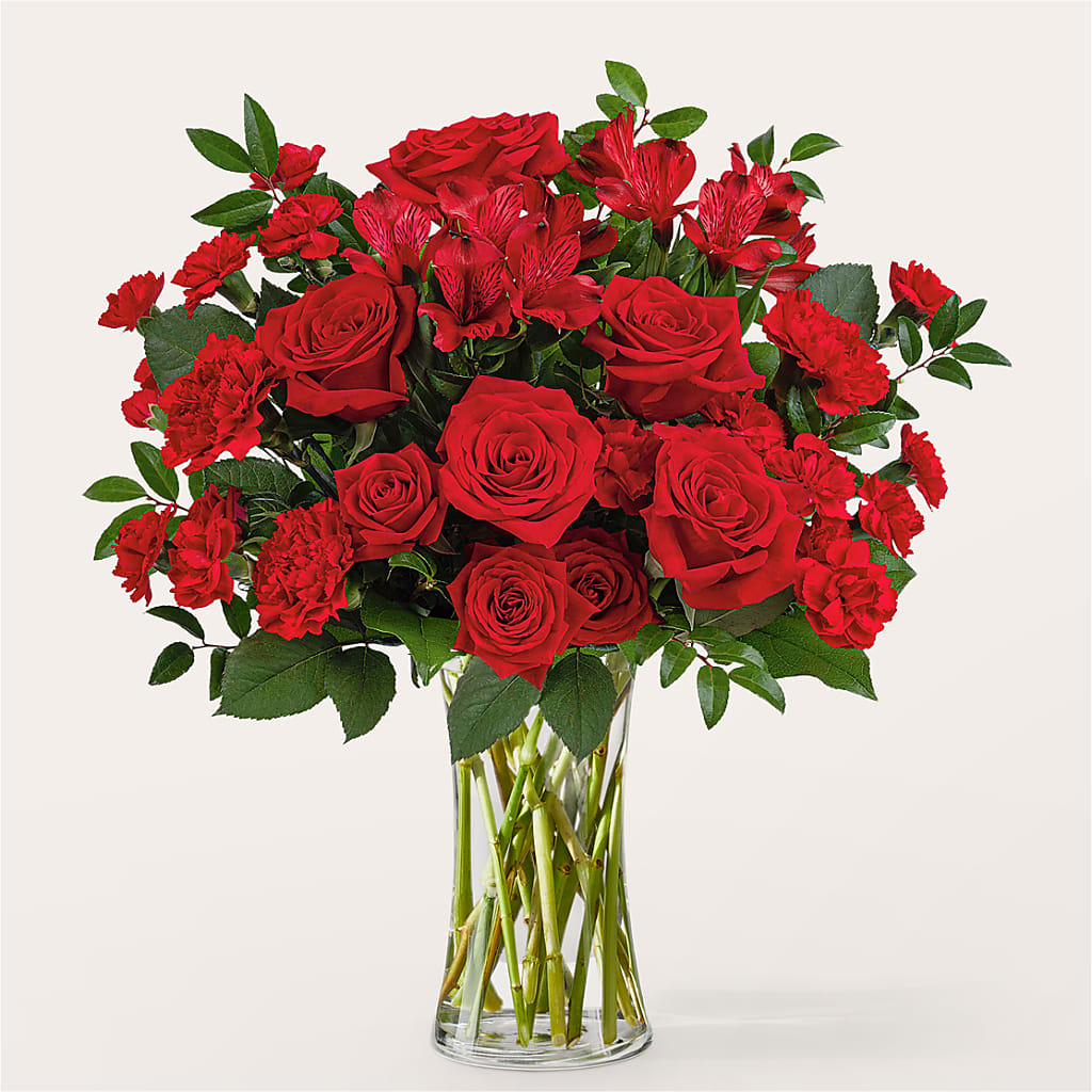 Brilliant Ruby Bouquet – Blooms By The Lake, Lake Arthur LA