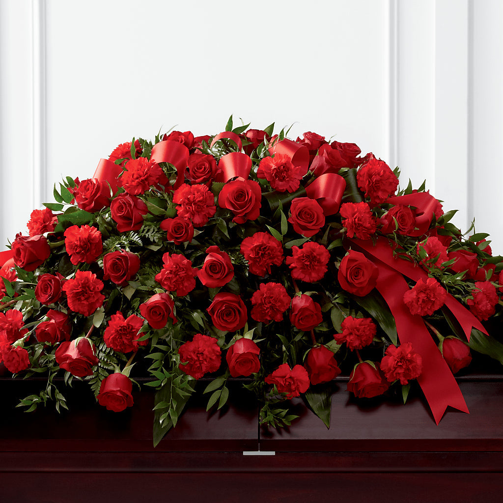 Tribute of Life Casket Spray – Blooms By The Lake, Lake Arthur LA