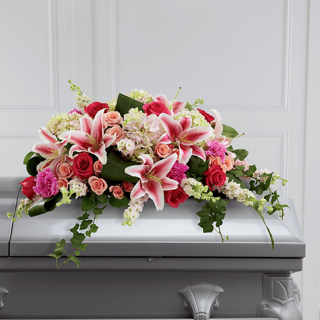 Splendid Grace Casket Spray – Blooms By The Lake, Lake Arthur LA