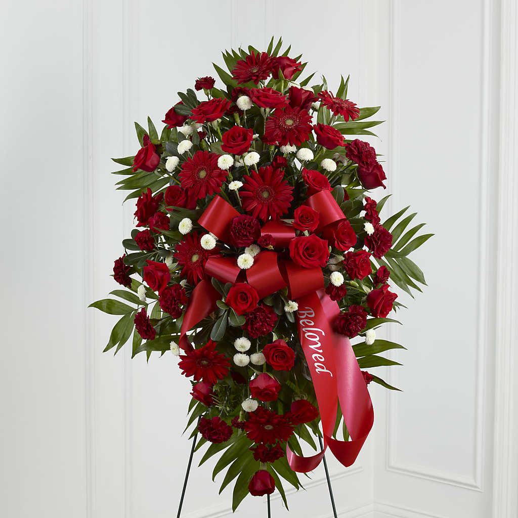Treasured Memories Standing Spray – Blooms By The Lake, Lake Arthur LA