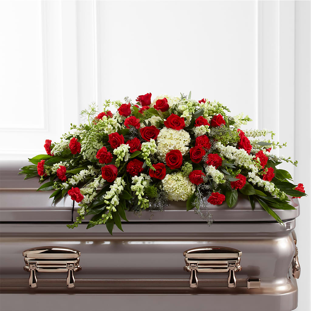 Sincerity Casket Spray – Blooms By The Lake, Lake Arthur LA