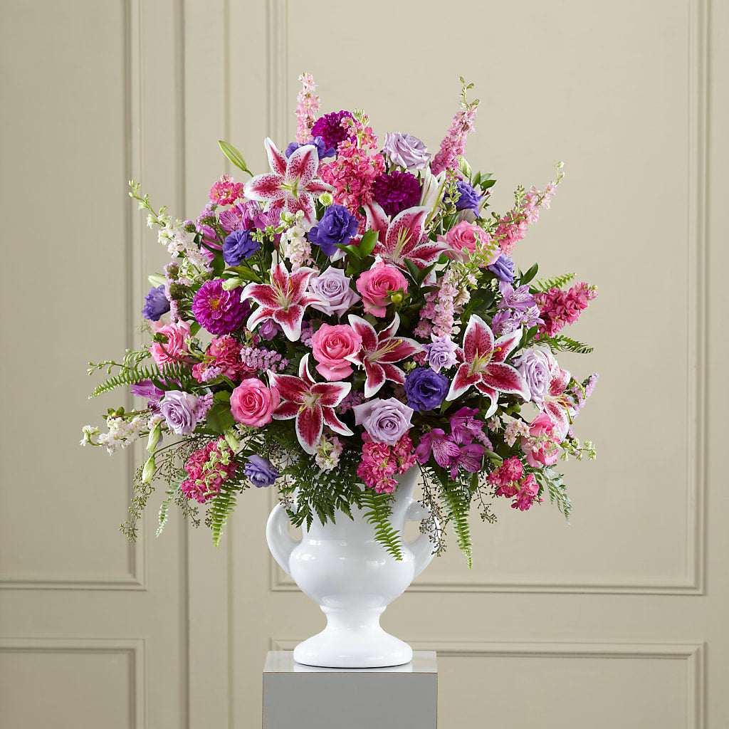 Peaceful Tribute Arrangement – Blooms By The Lake, Lake Arthur LA