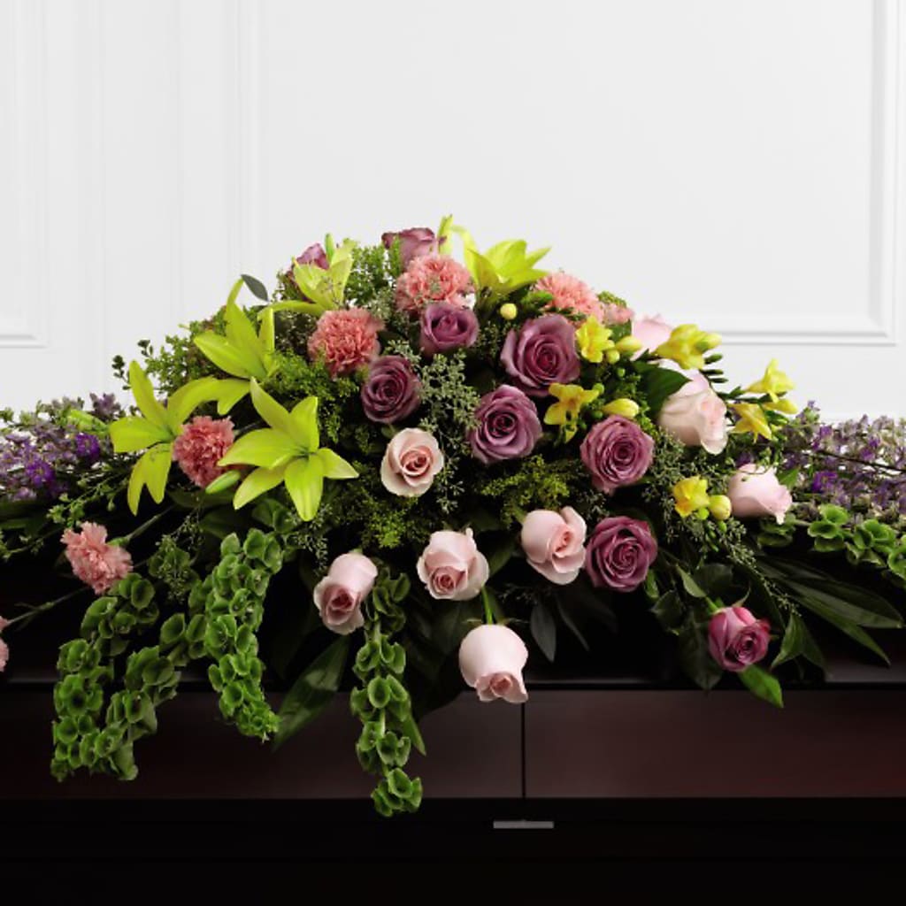 Forever Beloved Casket Spray – Blooms By The Lake, Lake Arthur LA