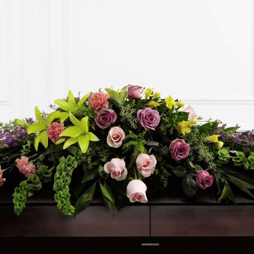 Forever Beloved Casket Spray – Blooms By The Lake, Lake Arthur LA