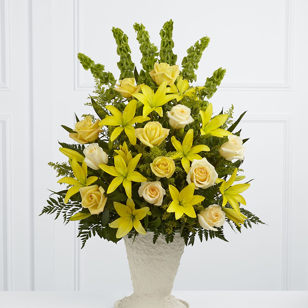 Golden Memories Arrangement – Blooms By The Lake, Lake Arthur LA