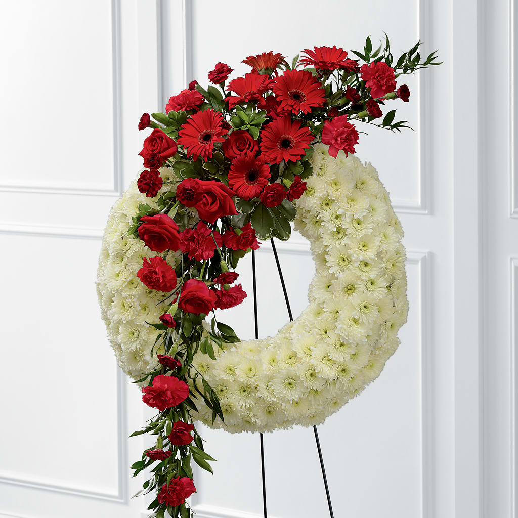 Graceful Tribute Wreath – Blooms By The Lake, Lake Arthur LA