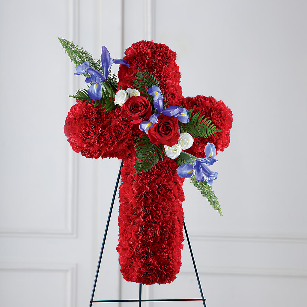 Faithful Hero Floral Cross – Blooms By The Lake, Lake Arthur LA
