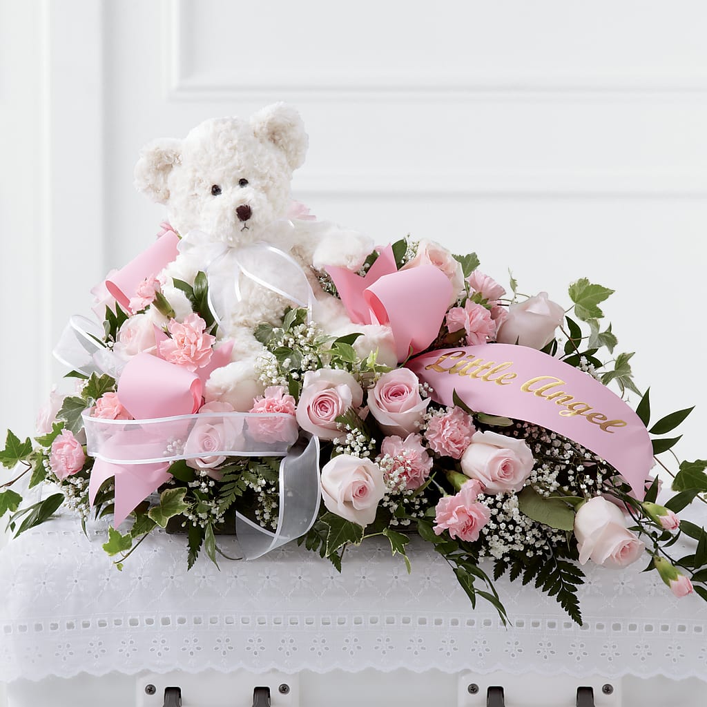 Touch of Sympathy Casket Spray – Blooms By The Lake, Lake Arthur LA