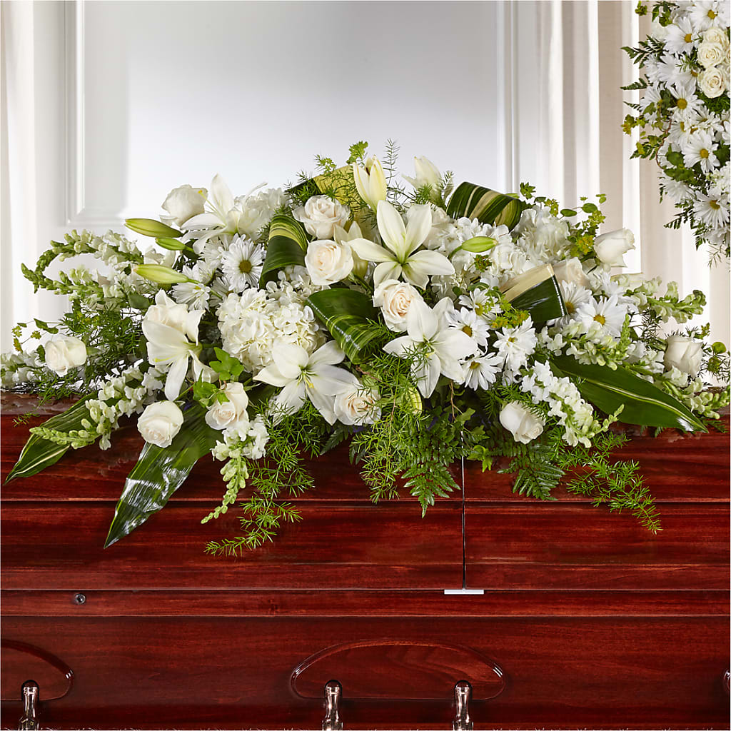 Abundance Casket Spray – Blooms By The Lake, Lake Arthur LA