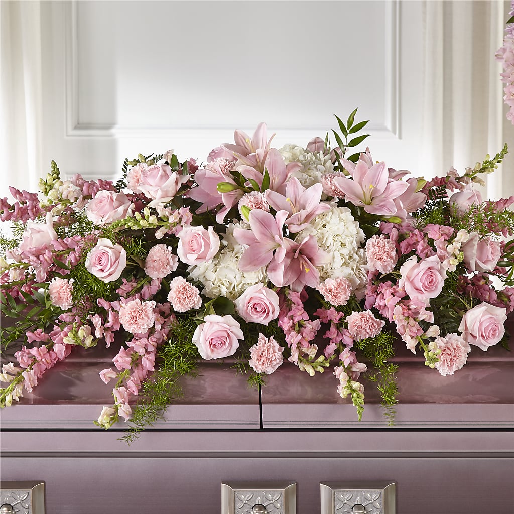 Life & Remembrance Casket Spray – Blooms By The Lake, Lake Arthur LA