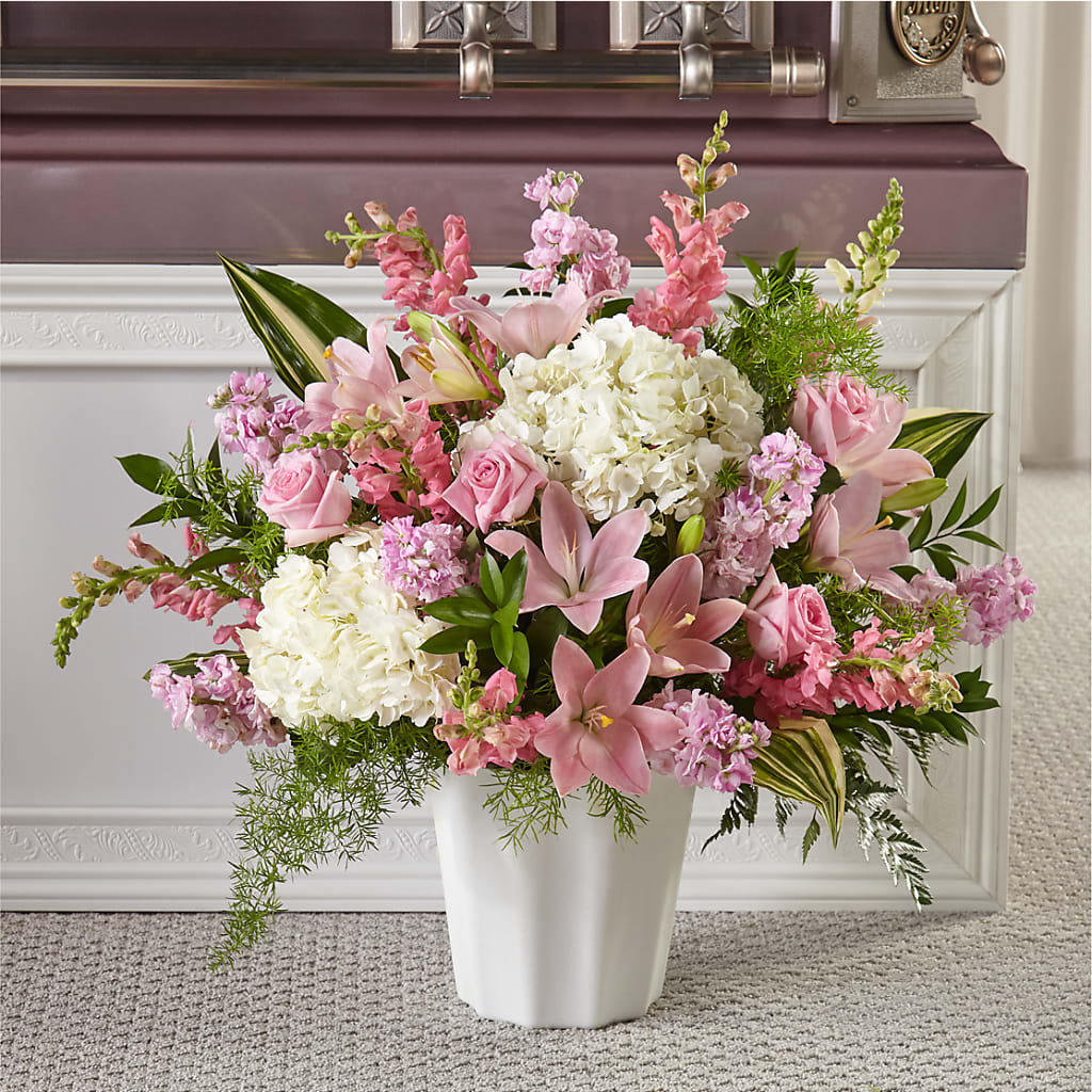 Simply Serene Floor Basket – Blooms By The Lake, Lake Arthur LA