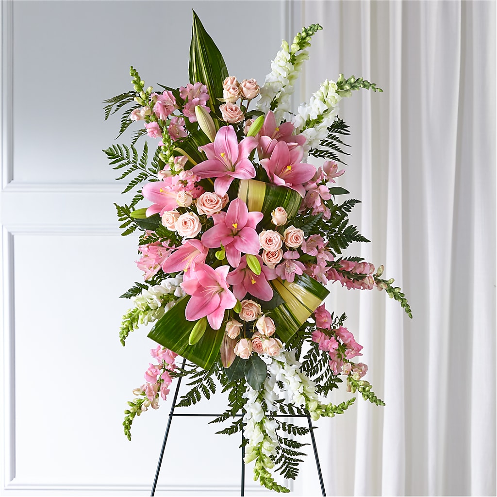 Elegant Embrace Standing Spray – Blooms By The Lake, Lake Arthur LA