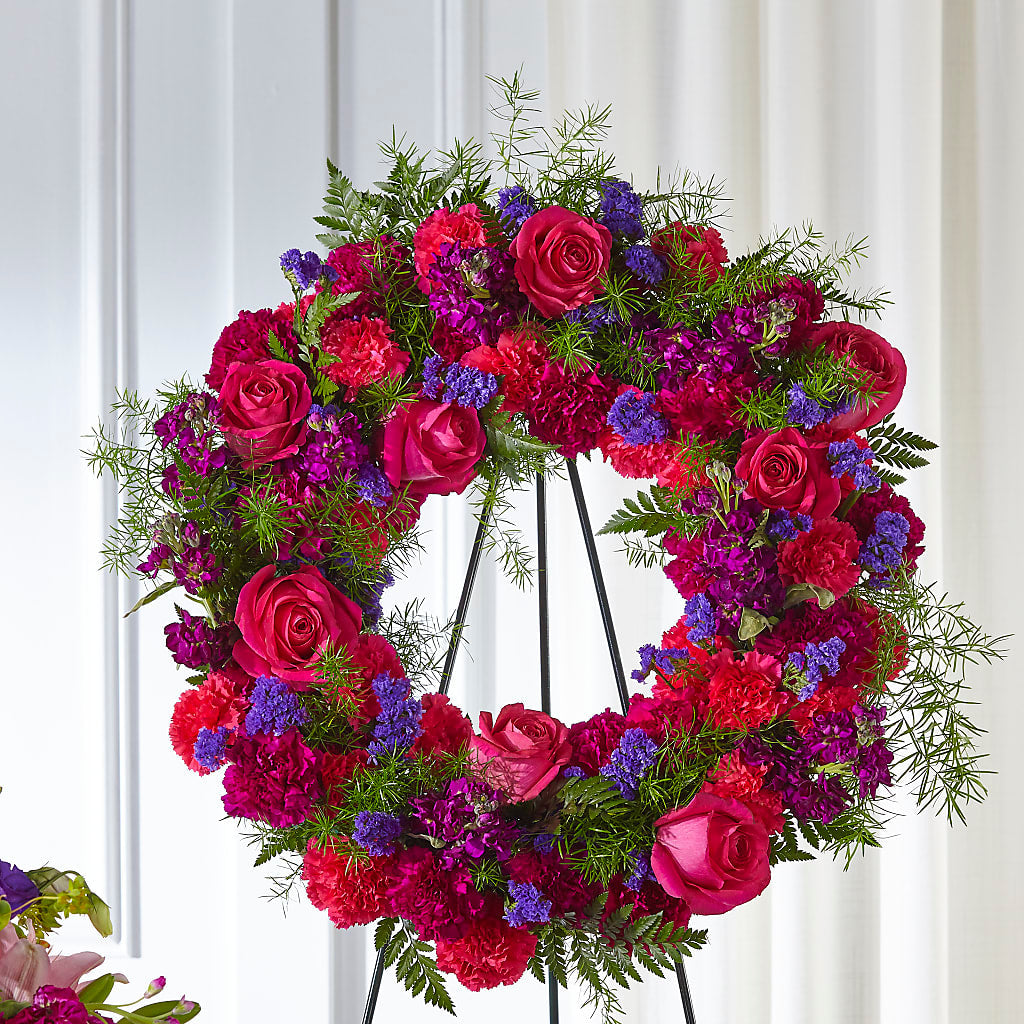 Calming Colors Wreath – Blooms By The Lake, Lake Arthur LA