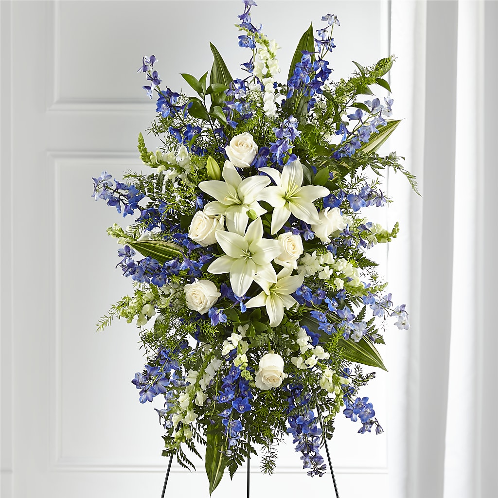Faithful Friend Standing Spray – Blooms By The Lake, Lake Arthur LA