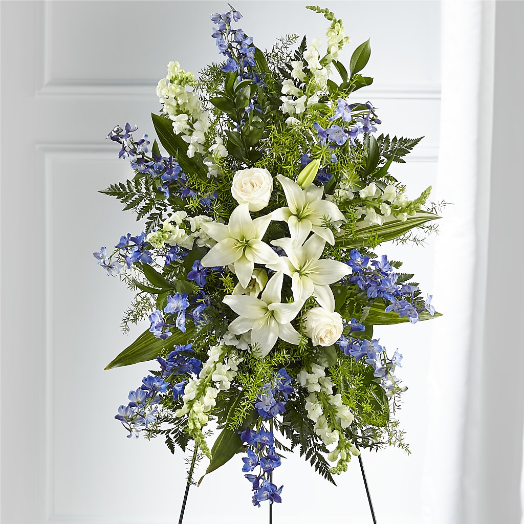 Faithful Friend Standing Spray – Blooms By The Lake, Lake Arthur LA