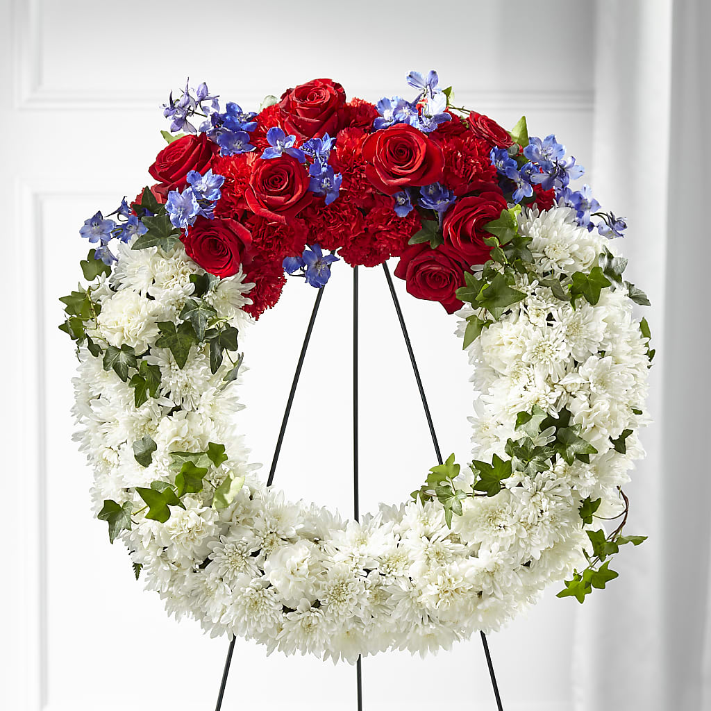 Patriotic Passion Wreath – Blooms By The Lake, Lake Arthur LA