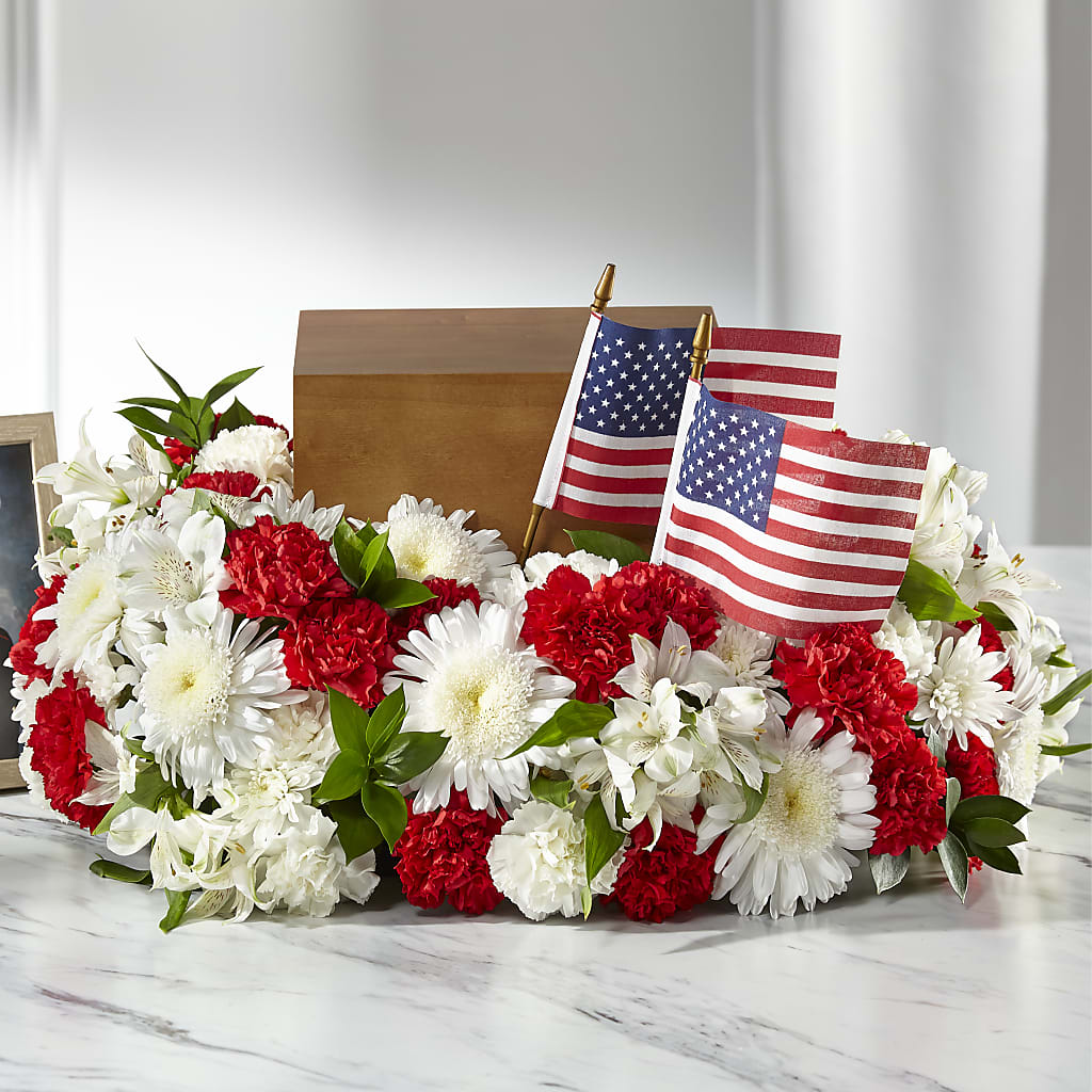 Spirit of Patriotism Cremation Adornment – Blooms By The Lake, Lake Arthur LA