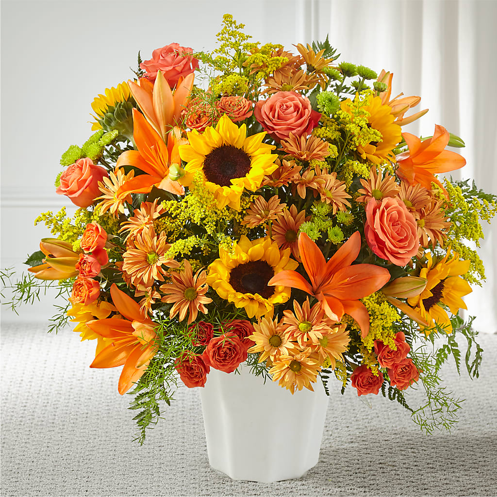 Harvest Thoughts Floor Basket – Blooms By The Lake, Lake Arthur LA