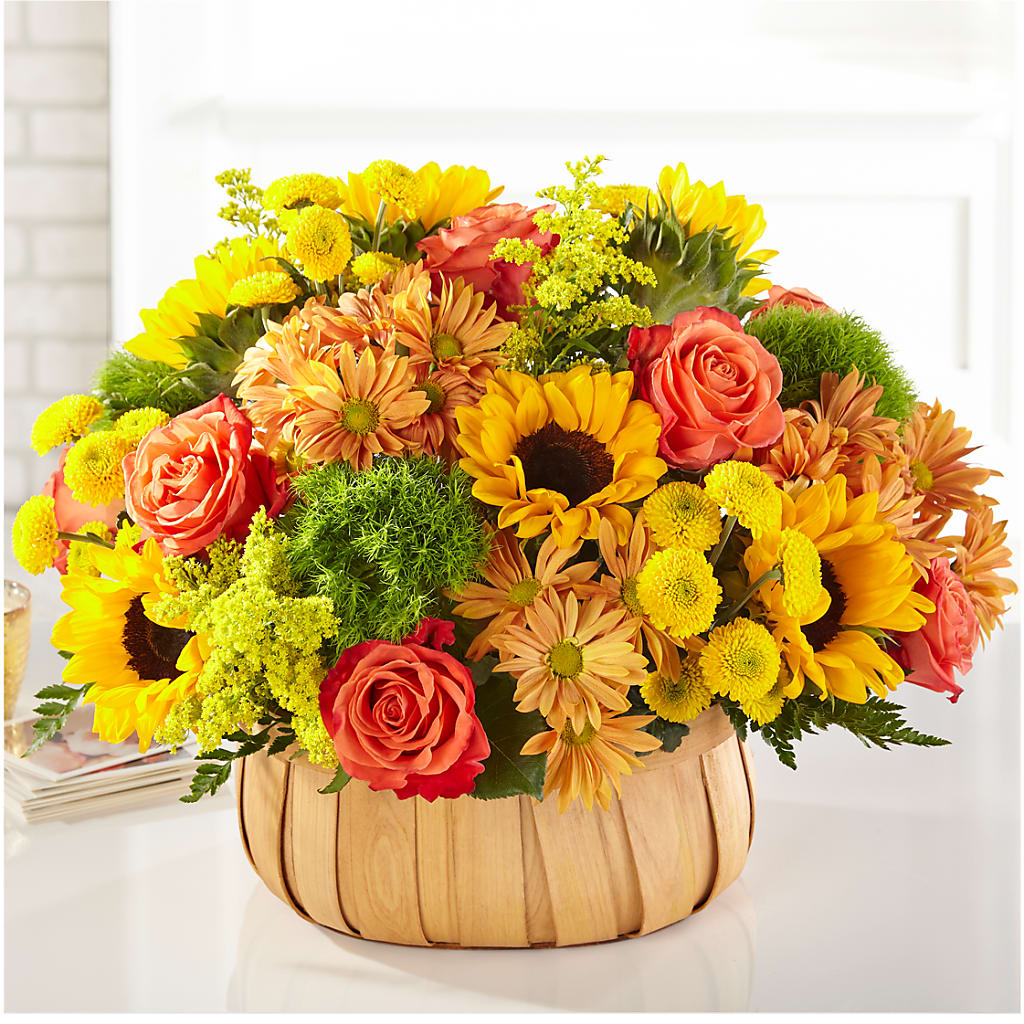 Harvest Sunflower Basket – Blooms By The Lake, Lake Arthur LA