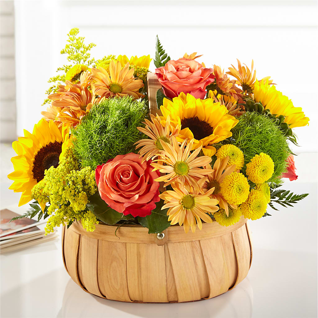 Harvest Sunflower Basket – Blooms By The Lake, Lake Arthur LA