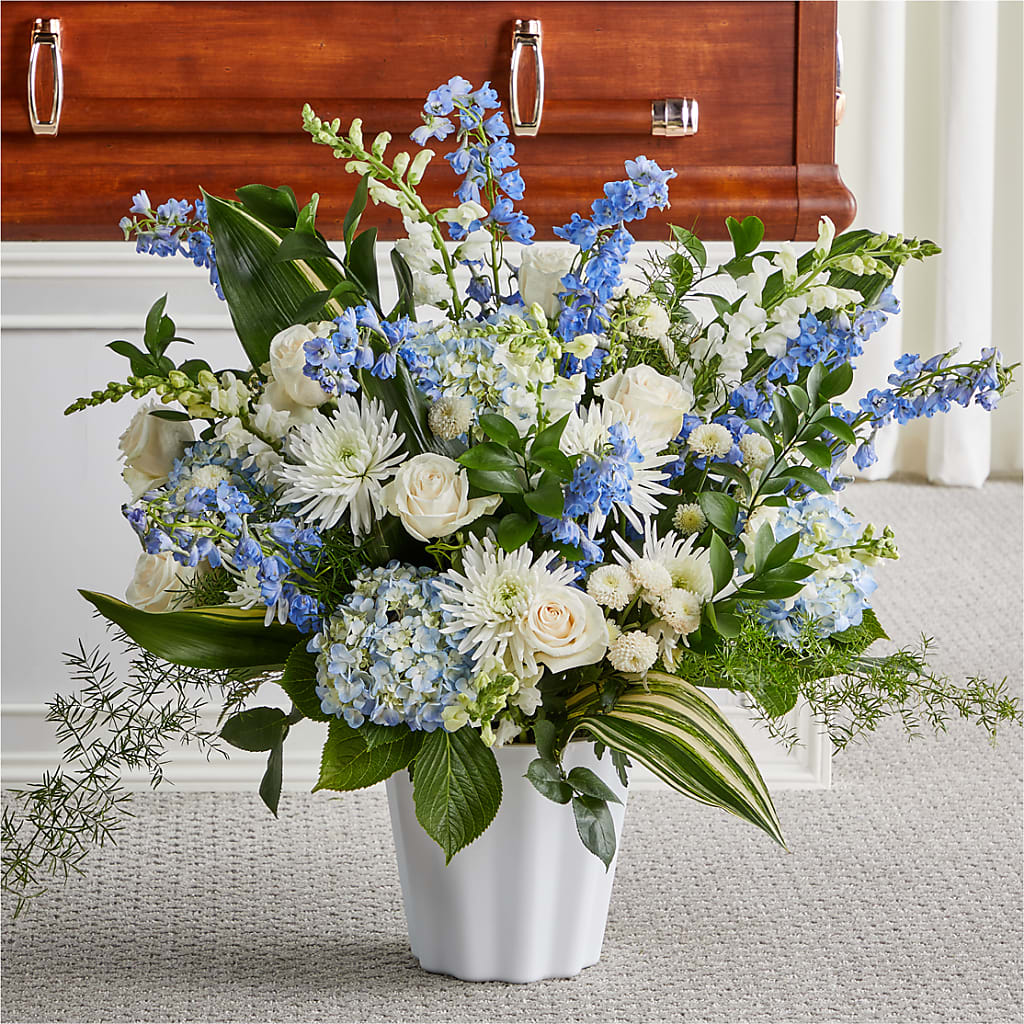 Everlasting Memories Floor Basket – Blooms By The Lake, Lake Arthur LA