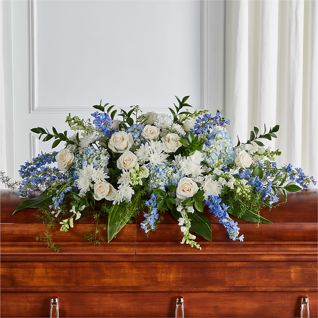 Timeless Essence Casket Spray – Blooms By The Lake, Lake Arthur LA