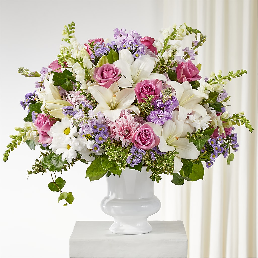 Remarkable Life Urn Arrangement – Blooms By The Lake, Lake Arthur LA