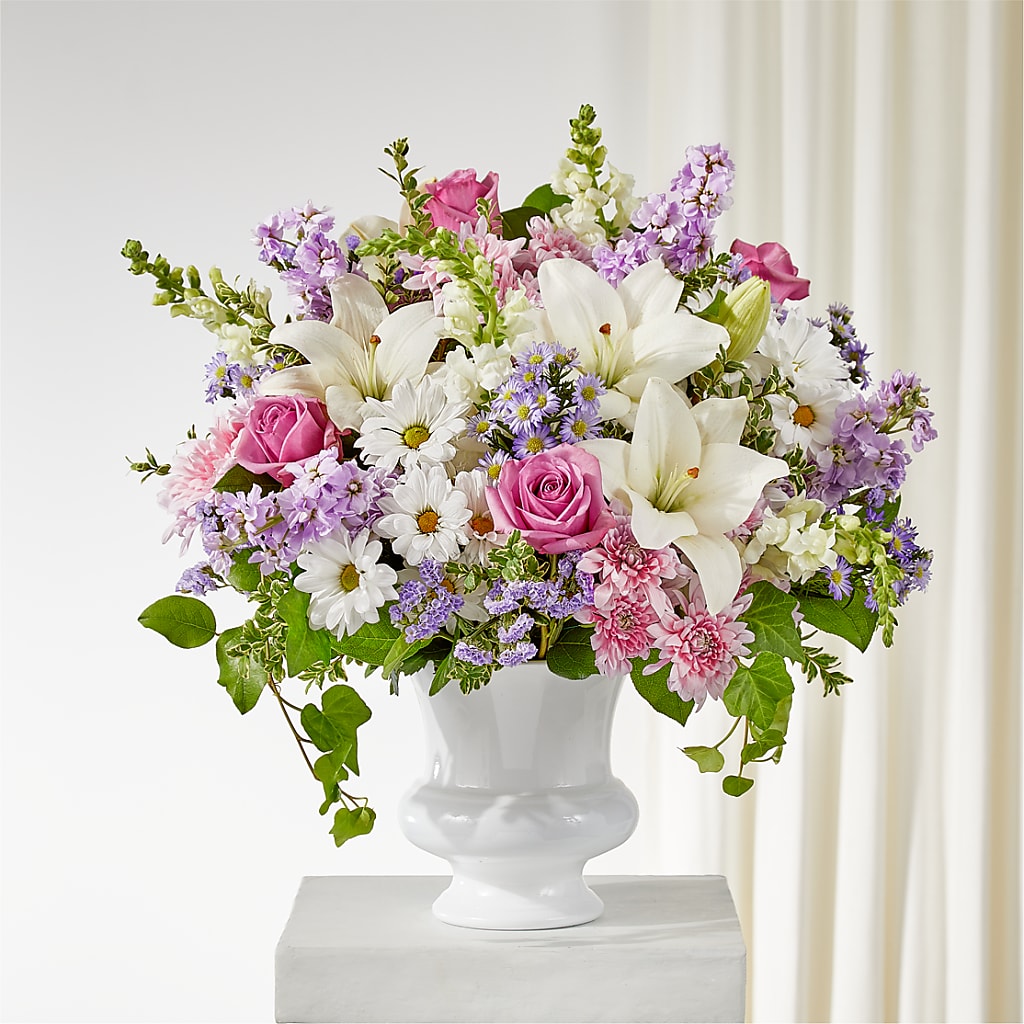 Remarkable Life Urn Arrangement – Blooms By The Lake, Lake Arthur LA
