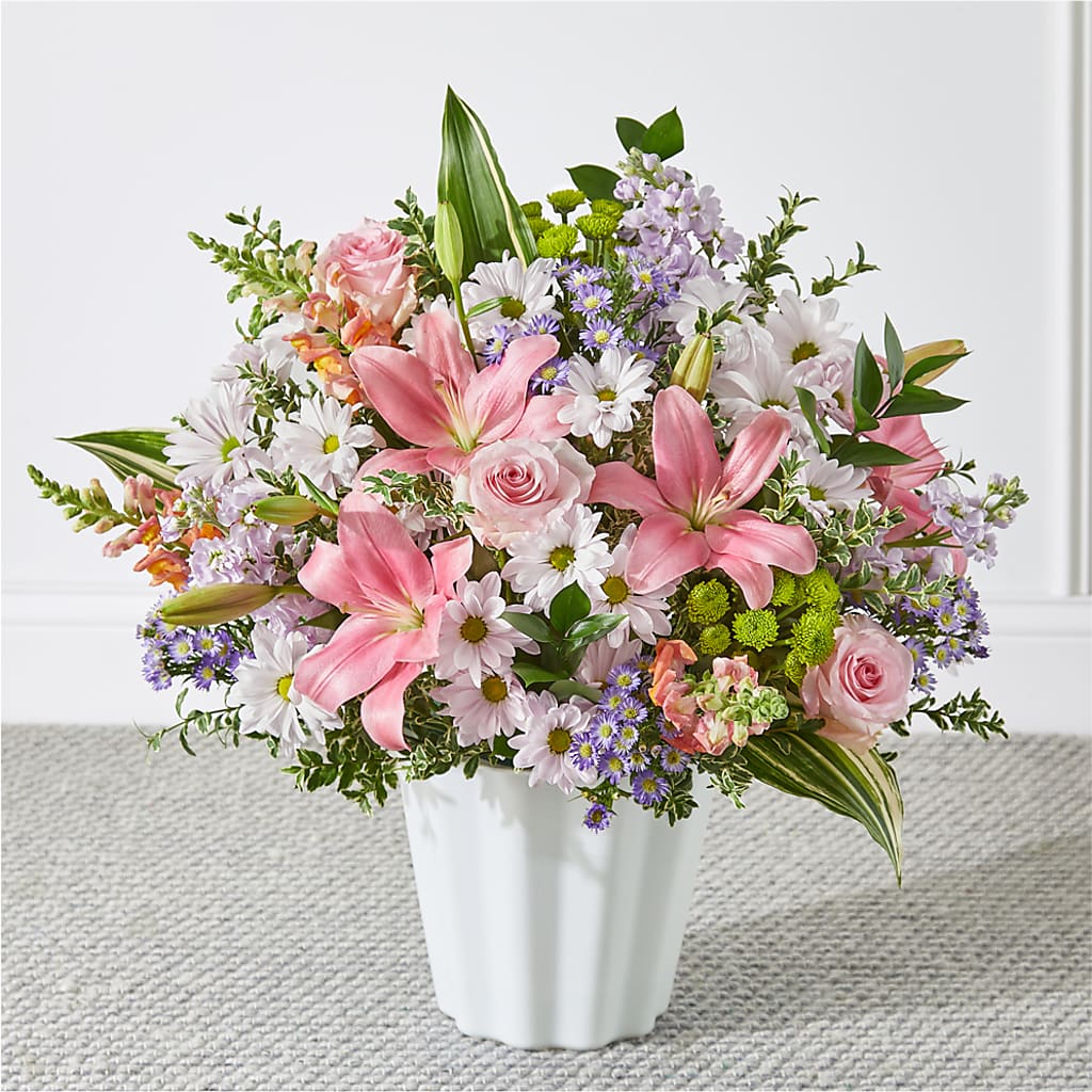 Abundant Compassion Floor Basket – Blooms By The Lake, Lake Arthur LA