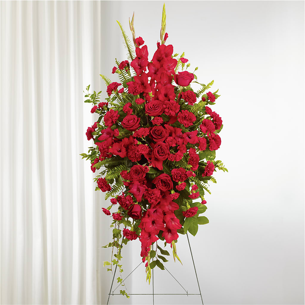 From the Heart Standing Spray – Blooms By The Lake, Lake Arthur LA