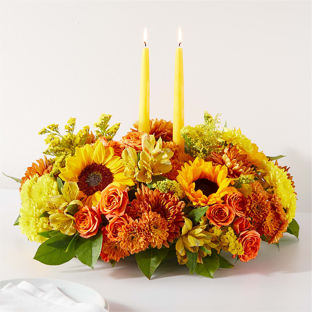 Autumn Harmony Centerpiece – Blooms By The Lake, Lake Arthur LA