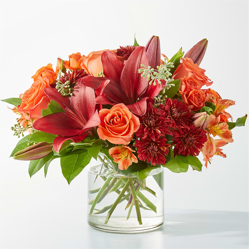 Crimson Leaves Bouquet – Blooms By The Lake, Lake Arthur LA