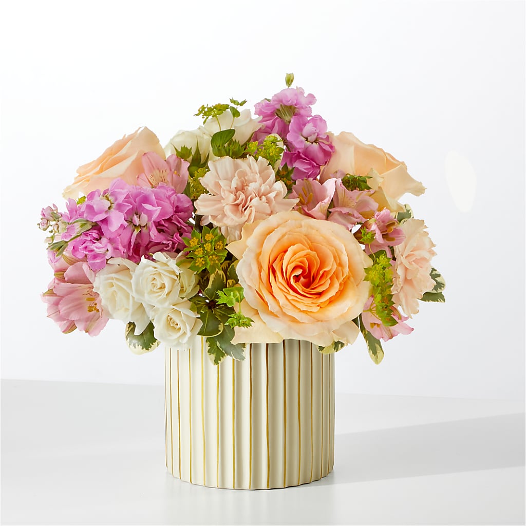 Paradise Bouquet with Ivory Vase – Blooms By The Lake, Lake Arthur LA