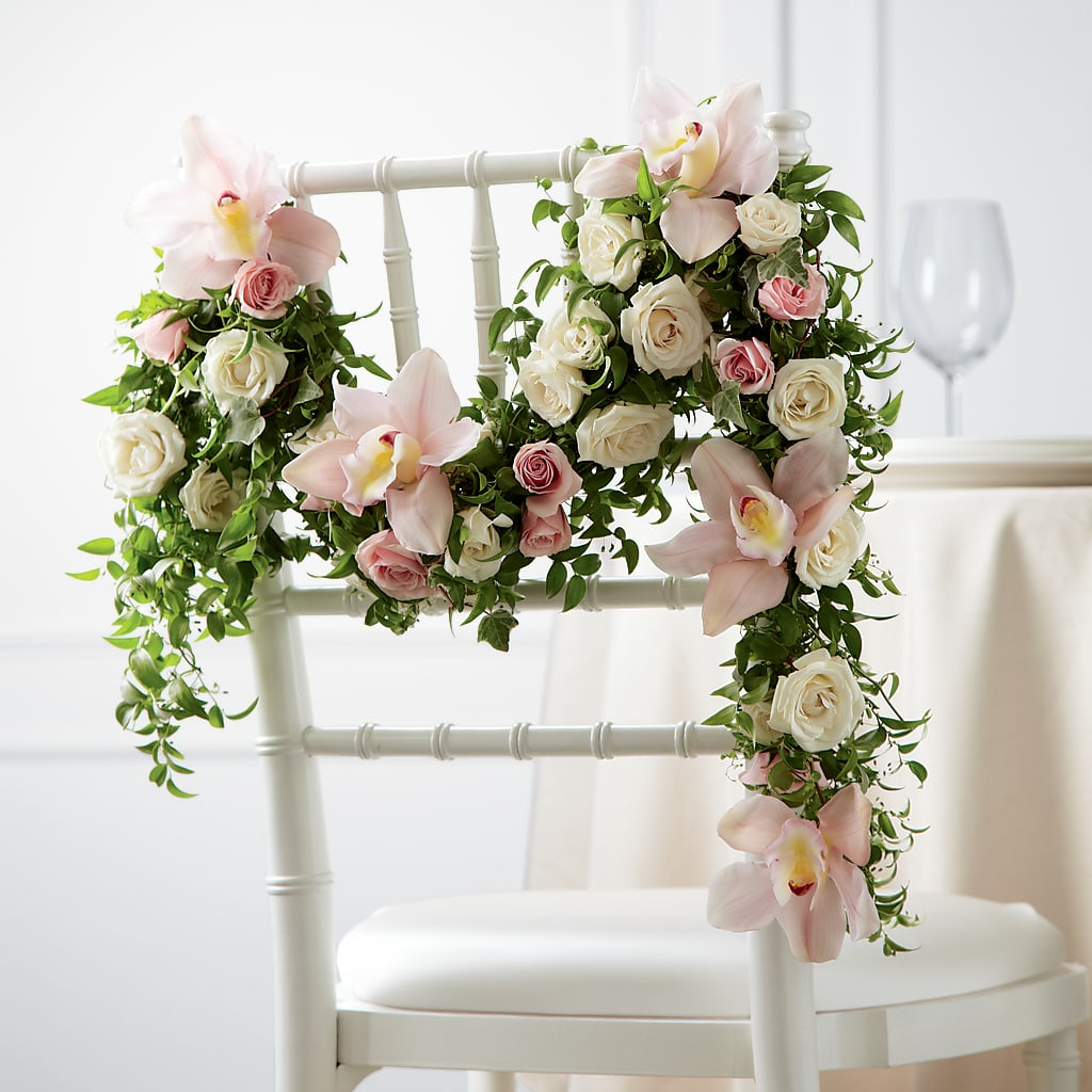 Orchid Rose Chair Décor – Blooms By The Lake, Lake Arthur LA