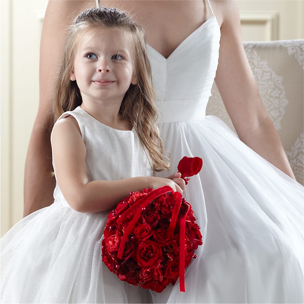 Pure at Heart Flower Girl Arrangement – Blooms By The Lake, Lake Arthur LA