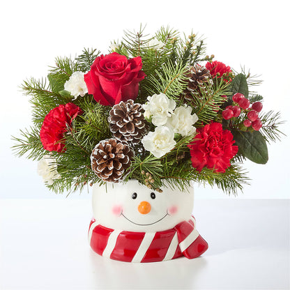 Jolly Snowman Bouquet –  Blooms By The Lake, Lake Arthur LA