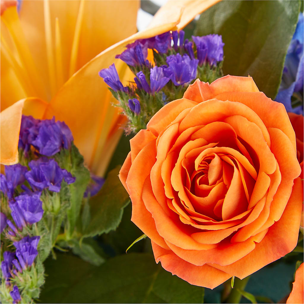 Radiant Citrus Box Bouquet –  Blooms By The Lake, Lake Arthur LA
