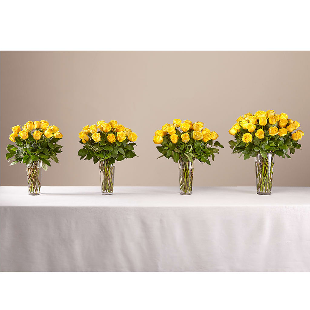 Long Stem Yellow Rose Bouquet –  Blooms By The Lake, Lake Arthur LA