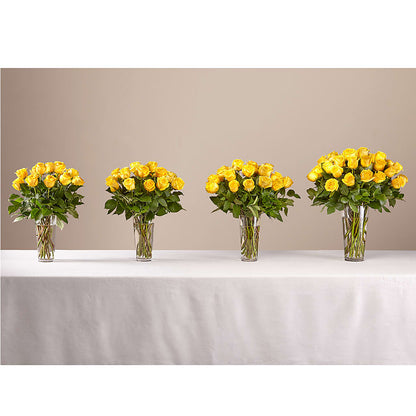 Long Stem Yellow Rose Bouquet –  Blooms By The Lake, Lake Arthur LA