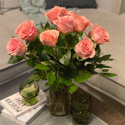 Long Stem Pink Rose Bouquet –  Blooms By The Lake, Lake Arthur LA