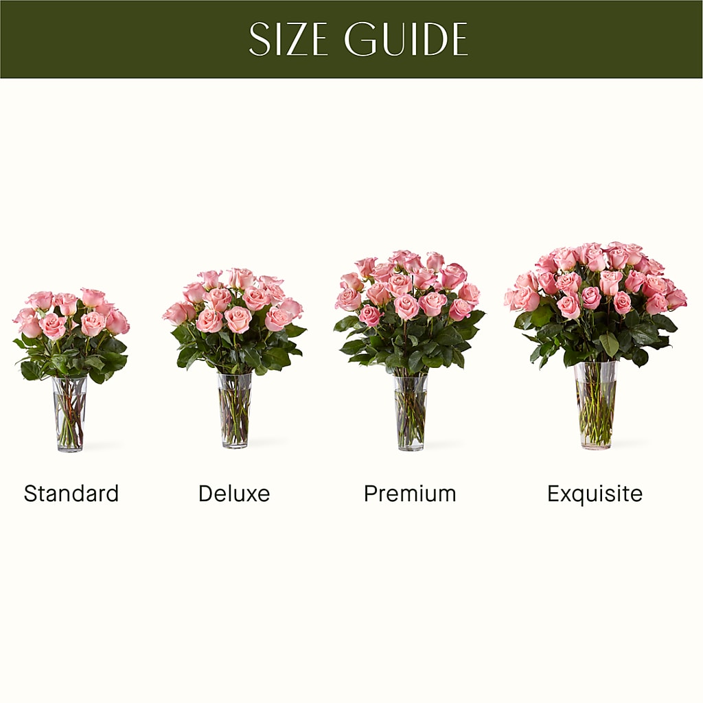 Long Stem Pink Rose Bouquet –  Blooms By The Lake, Lake Arthur LA