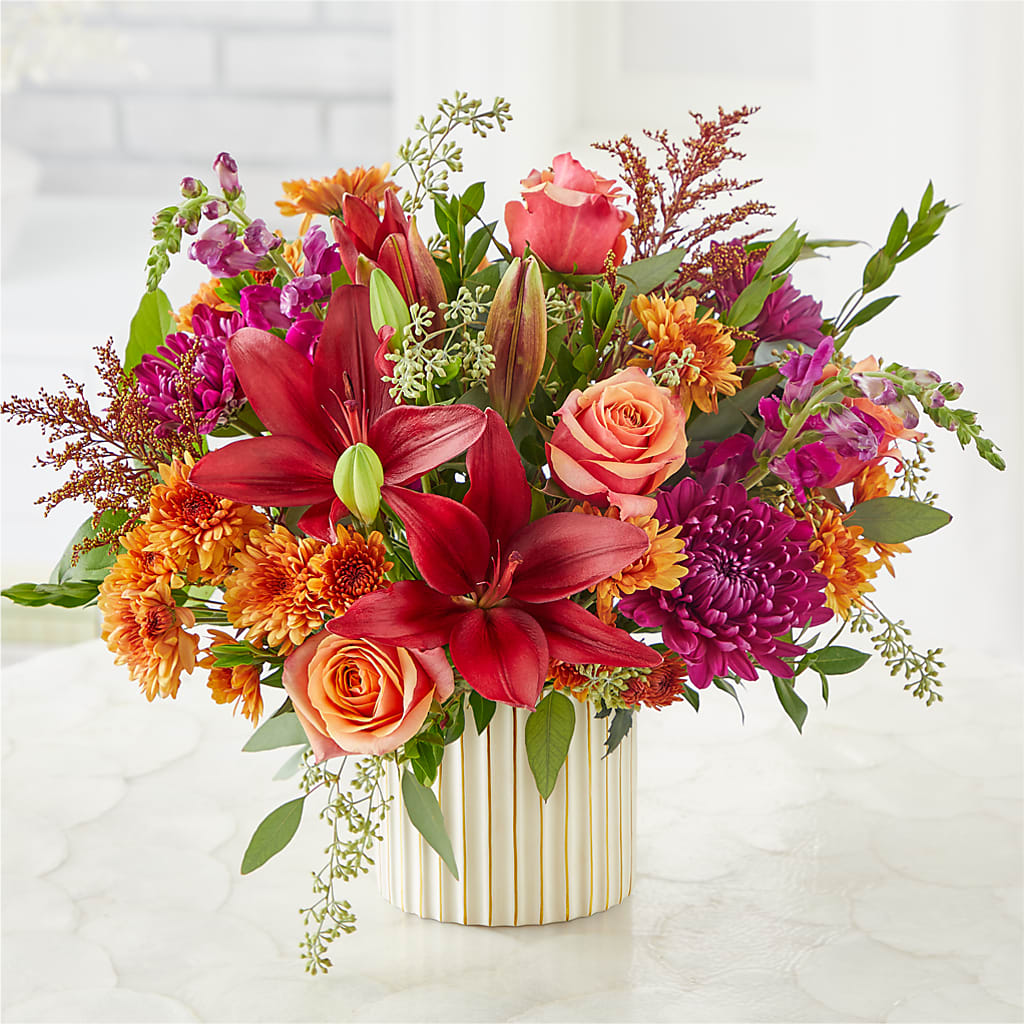 Burgundy Landscape Bouquet –  Blooms By The Lake, Lake Arthur LA