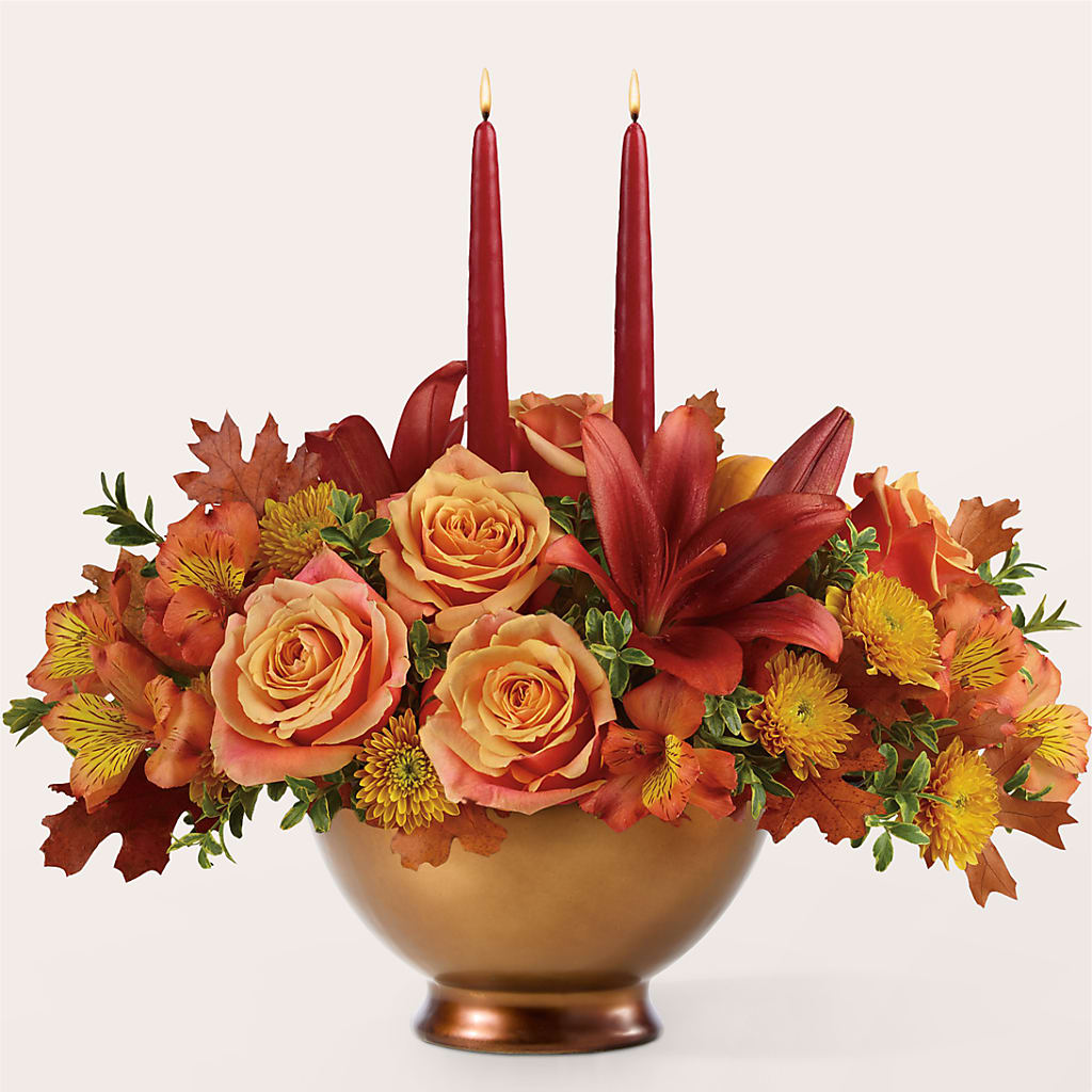 Harvest Table Centerpiece –  Blooms By The Lake, Lake Arthur LA