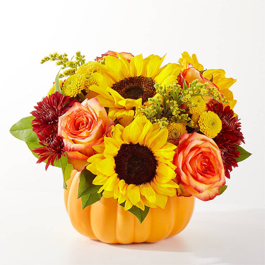 Golden Gourd Pumpkin Bouquet –  Blooms By The Lake, Lake Arthur LA