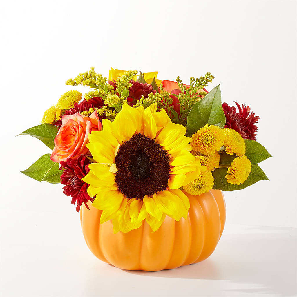 Golden Gourd Pumpkin Bouquet –  Blooms By The Lake, Lake Arthur LA