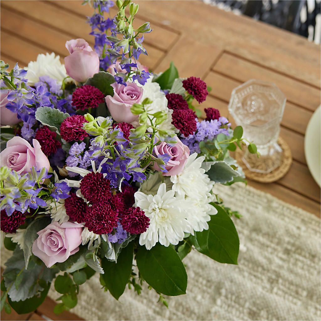 Violet Frost Bouquet –  Blooms By The Lake, Lake Arthur LA
